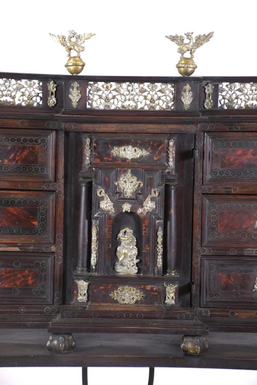 DESK WITH BUFFET, AFTER BAROQUE MODELS, 19TH CENTURY.