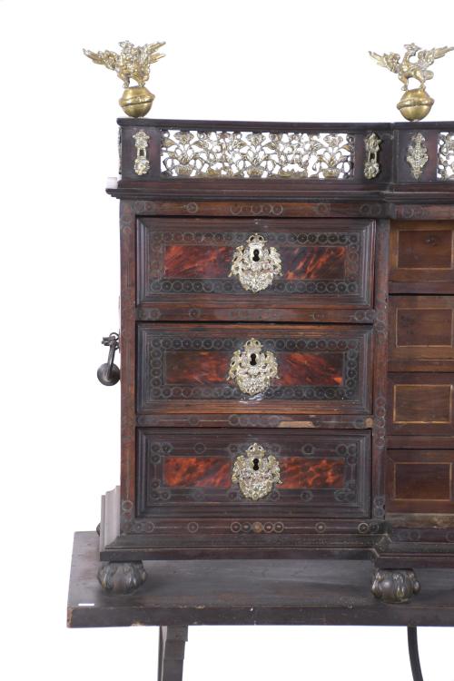 DESK WITH BUFFET, AFTER BAROQUE MODELS, 19TH CENTURY.