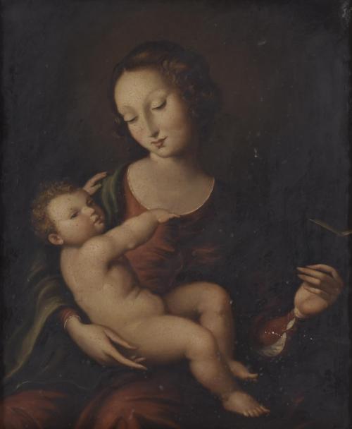 19TH CENTURY ITALIAN SCHOOL. "MADONNA AND CHILD".