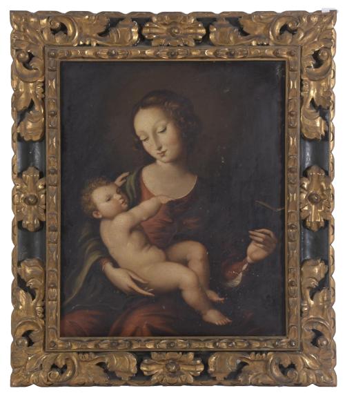 19TH CENTURY ITALIAN SCHOOL. "MADONNA AND CHILD".