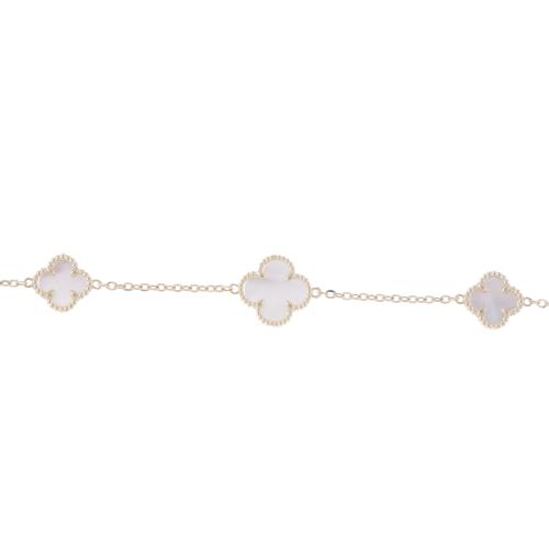 293-BRACELET WITH MOTHER-OF-PEARL AFTER "ALHAMBRA" MODELS BY VAN CLEEF