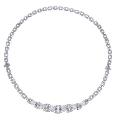 245-ART DECO STYLE DIAMONDS NECKLACE TRANSFORMABLE INTO A BRACELET.