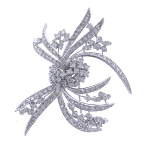 285-DIAMONDS BROOCH, 1970'S.