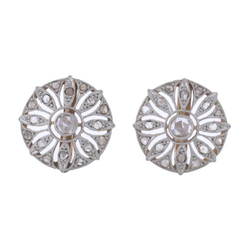 128-ART DECO DIAMONDS EARRINGS.