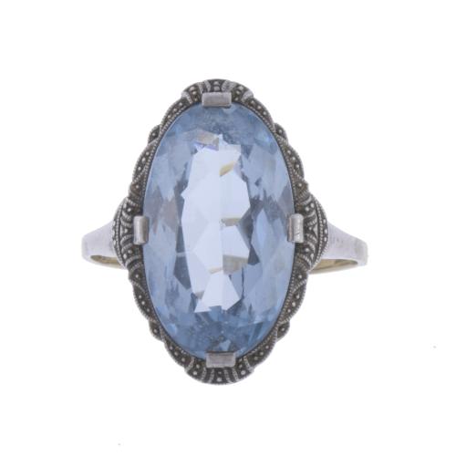 BELLE ÉPOQUE RING WITH AQUAMARINE