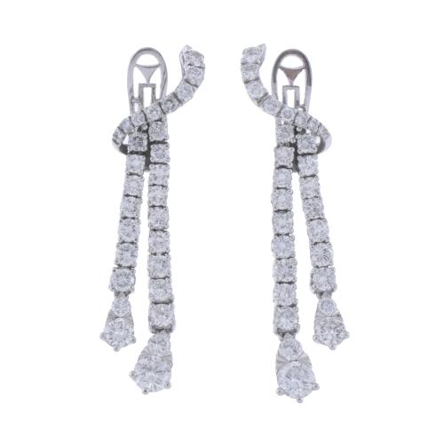 PENDIENTES LARGOS CON DIAMANTES.