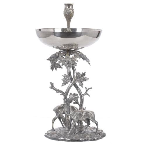 CENTREPIECE WITH CANDLESTICK, 20TH CENTURY.