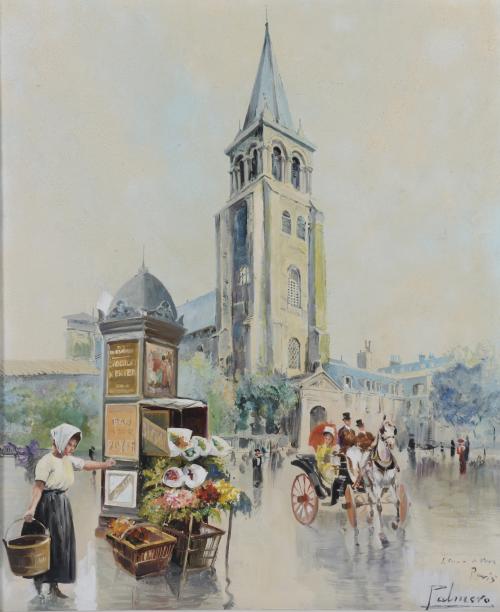 ALFREDO PALMERO DE GREGORIO, "MAESTRO PALMERO" (1901-1991). "SAINT GERMAIN DES PRES", París.