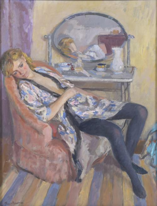 RAMÓN PICHOT SOLER (1924-1996). "GIRL IN FRONT OF THE DRESSING TABLE", 1992.