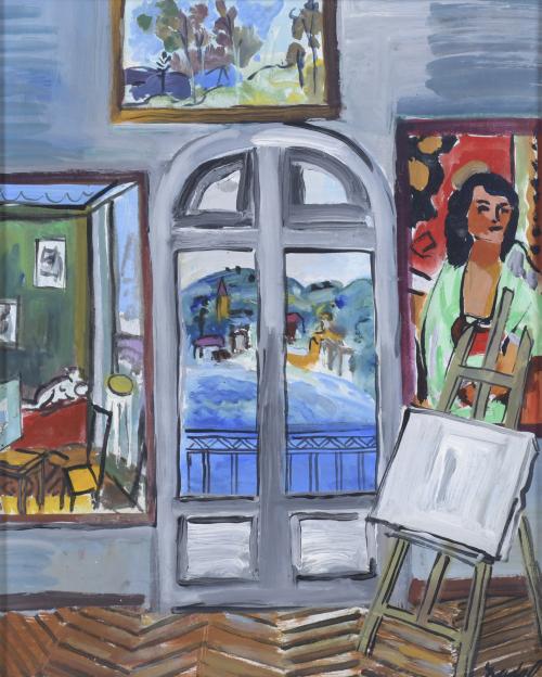 CARLES NADAL (1917-1998). "ARTIST'S STUDIO".