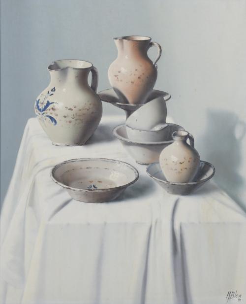 MANUEL BLESA (1945). "CERAMIC STILL LIFE", 1990.