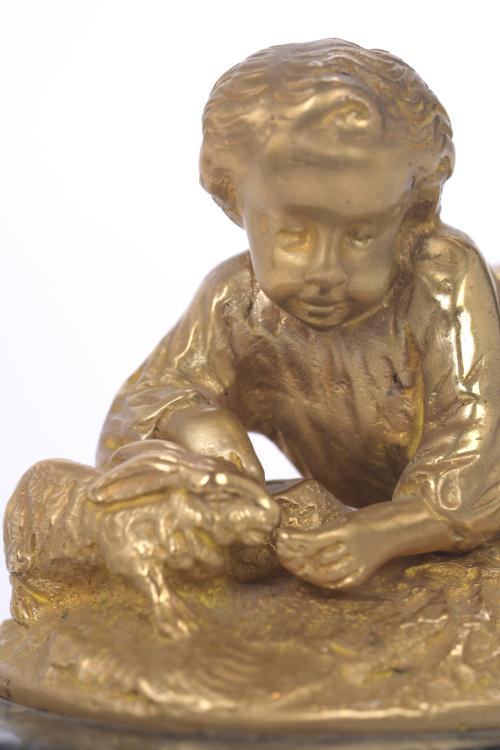 ‘’BOY WITH A RABBIT‘’, BELLE ÉPOQUE PERIOD, 20TH CENTURY.