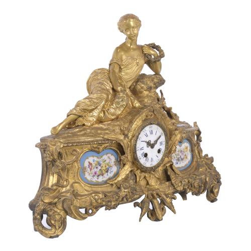 NAPOLEON III TABLE CLOCK, LATE 19TH CENTURY.