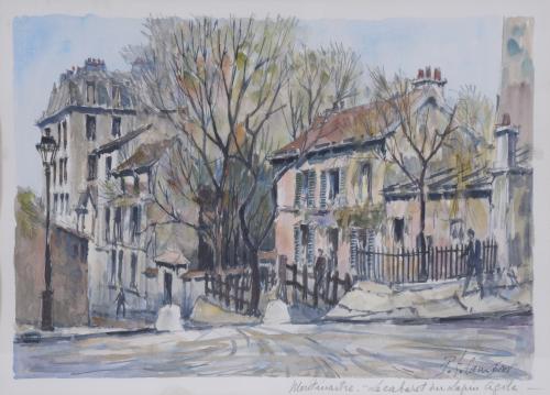 PIERRE EUGENE CAMBIER (1914-2001).  SET OF THREE WATERCOLOU