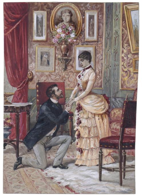 EUSEBI PLANAS Y FRANQUESA (1833-1897).  Pair of watercolour