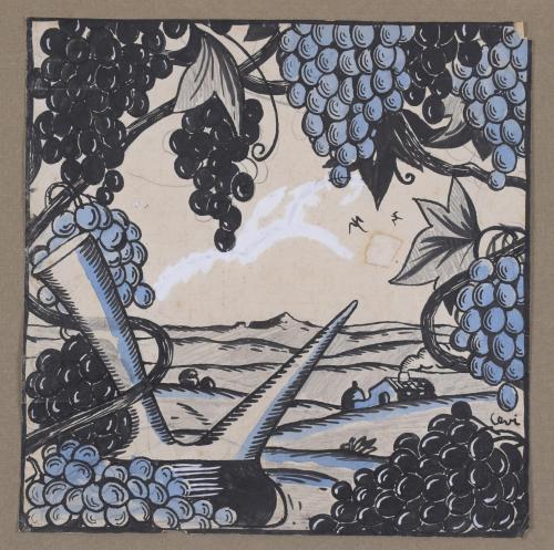 887-CEVI. (20TH CENTURY). "THE VINEYARD" AND "SNAIL".