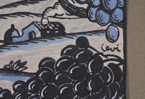 CEVI. (20TH CENTURY). "THE VINEYARD" AND "SNAIL".