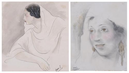 JOSÉ PASCUAL OMS (1903-1977).  "RETRATOS FEMININOS", 1932-1934.