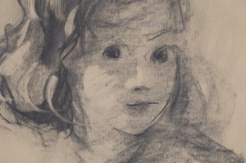 ERNEST SANTASUSAGNA (1900-1964). "RETRATO NIÑA"