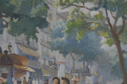 RAMON BARNADAS (1909/15-1981). "RAMBLA DE LAS FLORES".