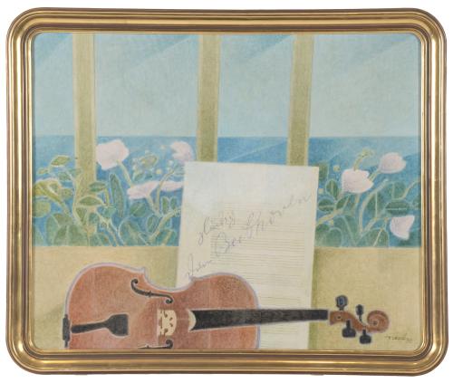 FRANCESC TODÓ (1922-2016). "WINDOW AND VIOLIN". 1977.