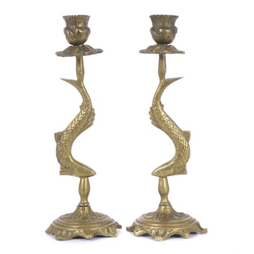 PAIR OF CANDLESTICKS, 20TH CENTURY.