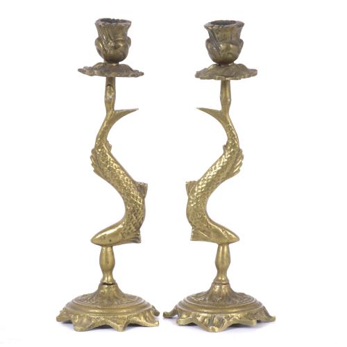 PAIR OF CANDLESTICKS, 20TH CENTURY.