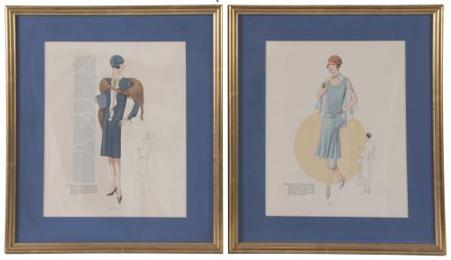 SET OF 4 WOMEN&#39;S FASHION PRINTS, 1920&#39;S.