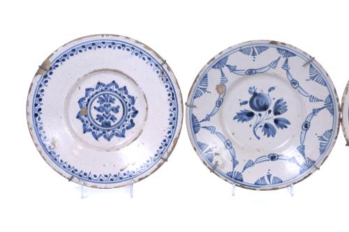 SET OF FOUR CATALAN DISHES, 18TH CENTURY.