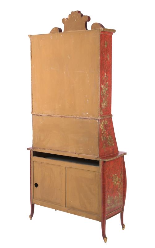 ORIENTAL-LIKE STYLE BOOKCASE BUREAU, CIRCA 1960.