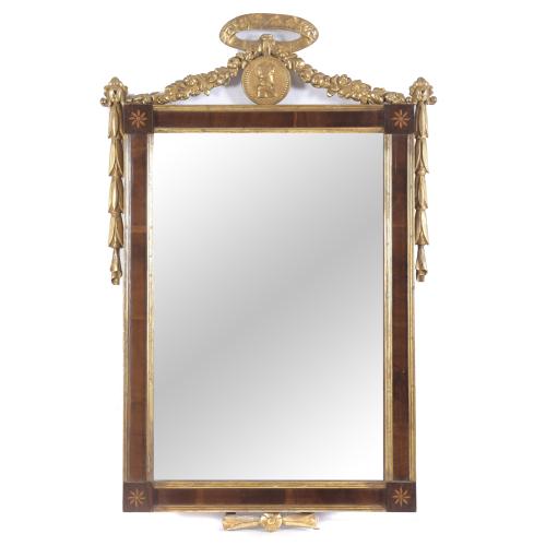 CHARLES IV STYLE WALL MIRROR, EARLY 19TH CENTURY.