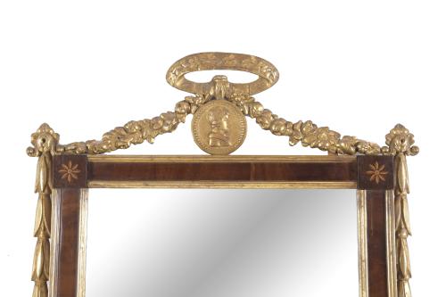 CHARLES IV STYLE WALL MIRROR, EARLY 19TH CENTURY.