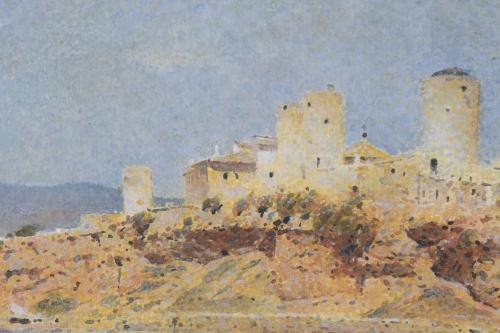 EARLY 20TH CENTURY SPANISH SCHOOL. "SEASIDE LANDSCAPE".