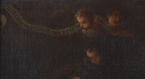 18TH CENTURY, SPANISH SCHOOL. "BIRTH OF CHRIST".