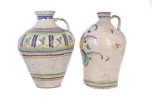 SET OF TWO JUGS WITH HANDLE FROM PUENTE DEL ARZOBISPO, TOLE