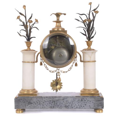 LOUIS XVI PORTICO TABLE CLOCK, CA. 1770 - 1780.