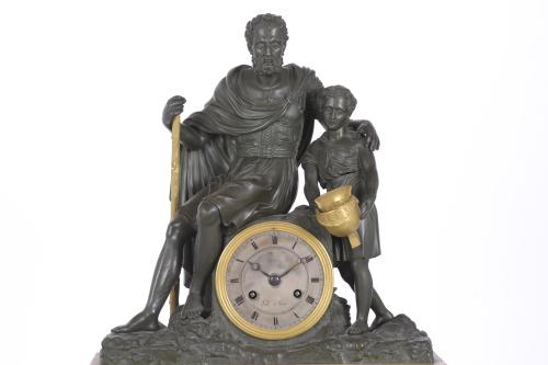 EMPIRE TABLE CLOCK WITH ALLEGORY OF THE BLIND, CIRCA 1810 -