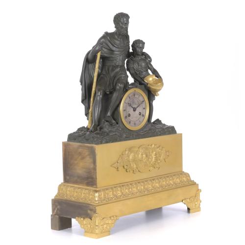 EMPIRE TABLE CLOCK WITH ALLEGORY OF THE BLIND, CIRCA 1810 -