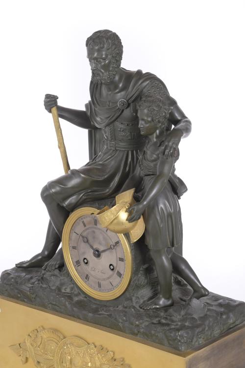 EMPIRE TABLE CLOCK WITH ALLEGORY OF THE BLIND, CIRCA 1810 -