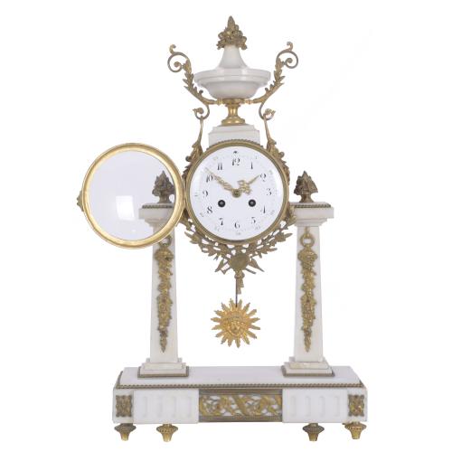 PORTICO TABLE CLOCK, LOUIS XVI STYLE, CIRCA 1860.