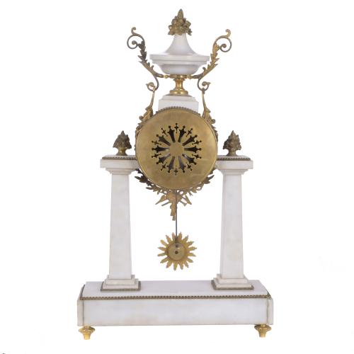 PORTICO TABLE CLOCK, LOUIS XVI STYLE, CIRCA 1860.