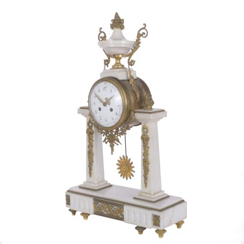 PORTICO TABLE CLOCK, LOUIS XVI STYLE, CIRCA 1860.