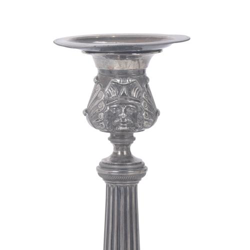 PAIR OF FERNANDINE BARCELONA SILVER CANDLESTICKS, CIRCA 183