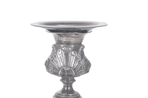 PAIR OF FERNANDINE BARCELONA SILVER CANDLESTICKS, CIRCA 183