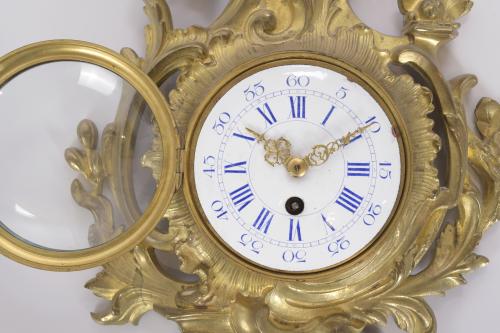 LOUIS XV STYLE CLOCK, 19TH CENTURY.