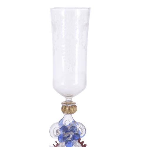 MURANO GLASS GOBLET, 20TH CENTURY.