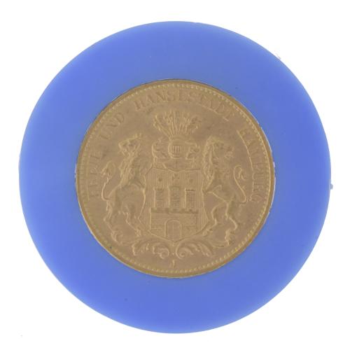 MONEDA DE 20 MARCOS EN ORO, 1913.