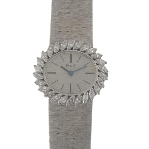 PIAGET. WHITE GOLD AND DIAMOND WRISTWATCH