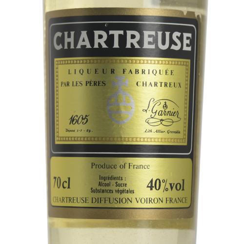 CHARTREUSE. YELLOW LIQUOR BOTTLE.