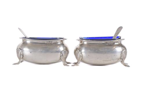 PAIR OF ENGLISH SALT SHAKERS, 1913.